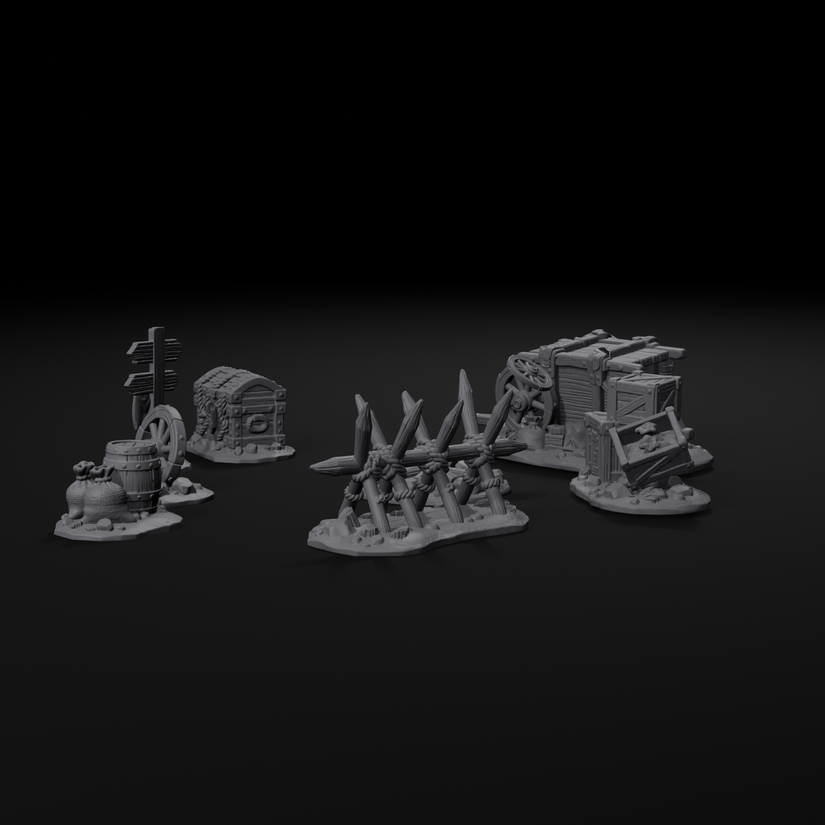 Ambush scatter set STL file — right view