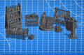 Apothecary encounter set with structure, NPC miniature and scatter terrain for D&D