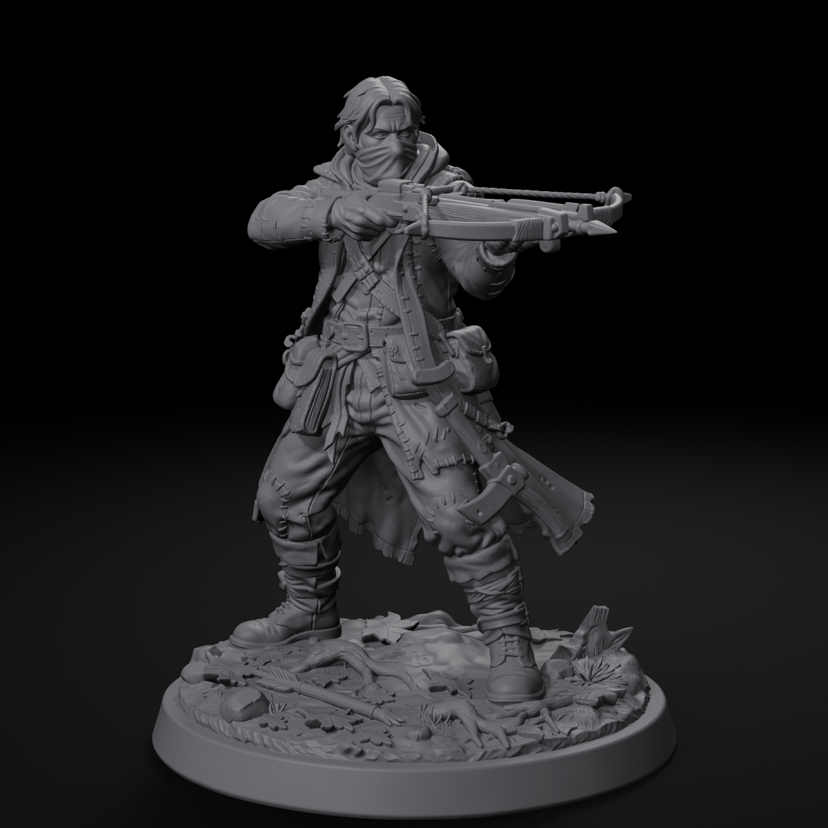 Human bandit STL file — right view