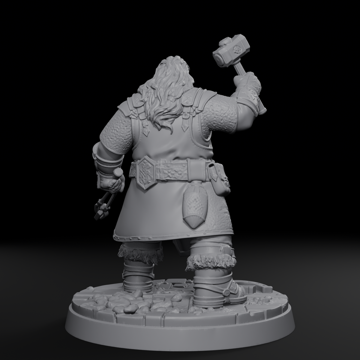 Single mini STL file — example sculpt, back view