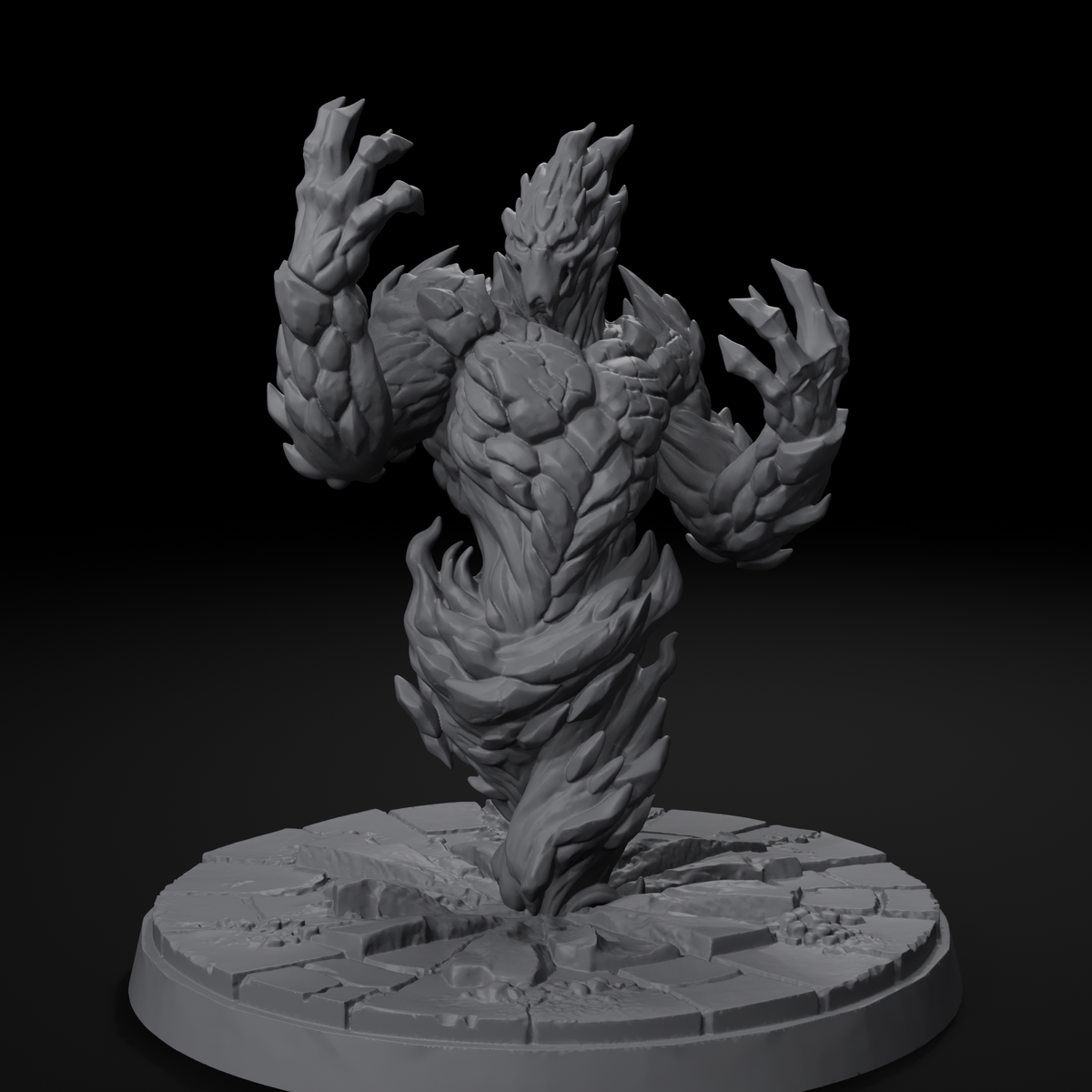 Fire Elemental STL miniature file