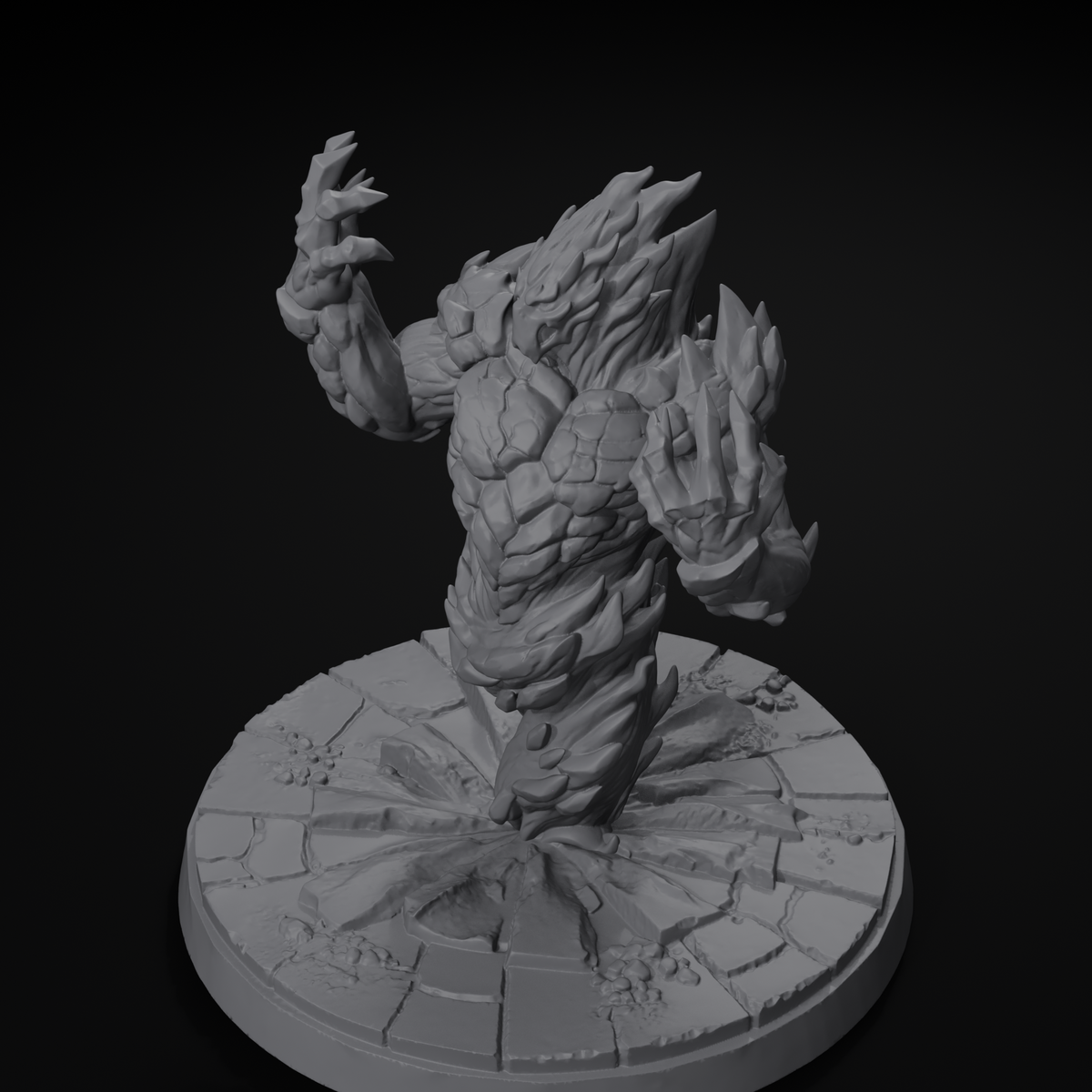 Fire elemental STL file — isometric view