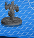 Example custom boss miniature commission, fire elemental on a 55mm base in resin
