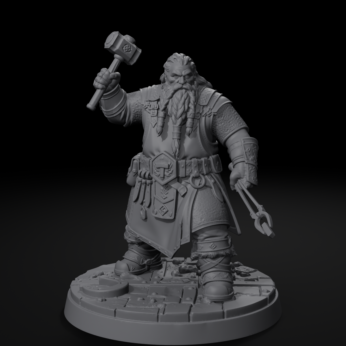 Jorge dwarven blacksmith STL miniature file