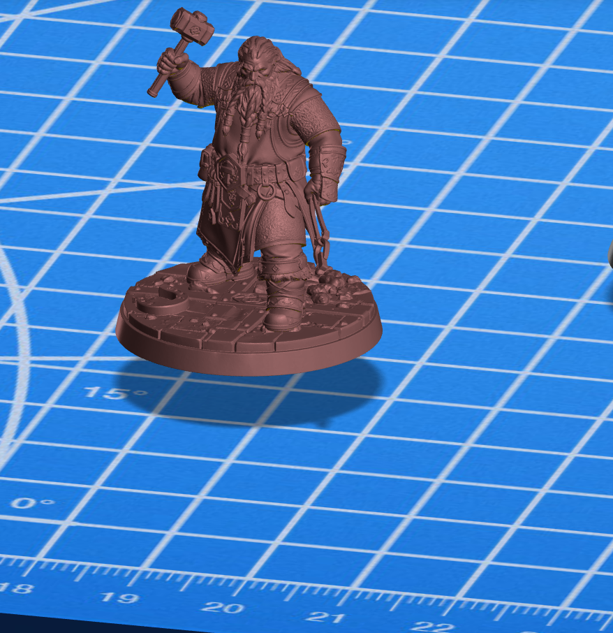 Example custom hero miniature commission for D&D in resin