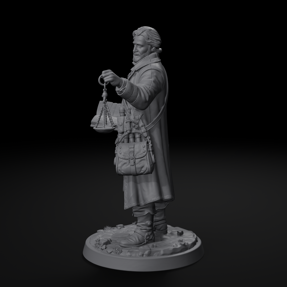 Traveling merchant STL file — right view