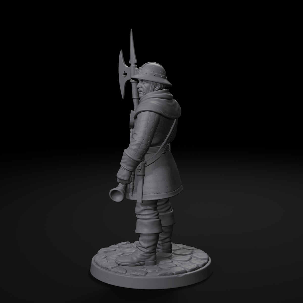 Town guard STL file — right view