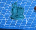 Example custom NPC miniature commission, apothecary with potion cabinet in resin